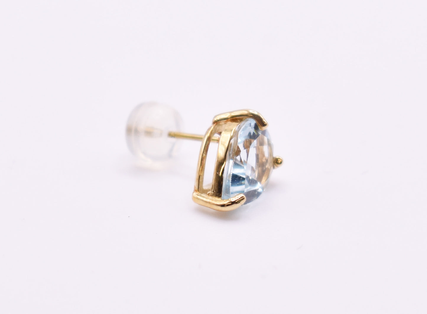 Pair of 18k Yellow Gold Topaz Stud Earrings