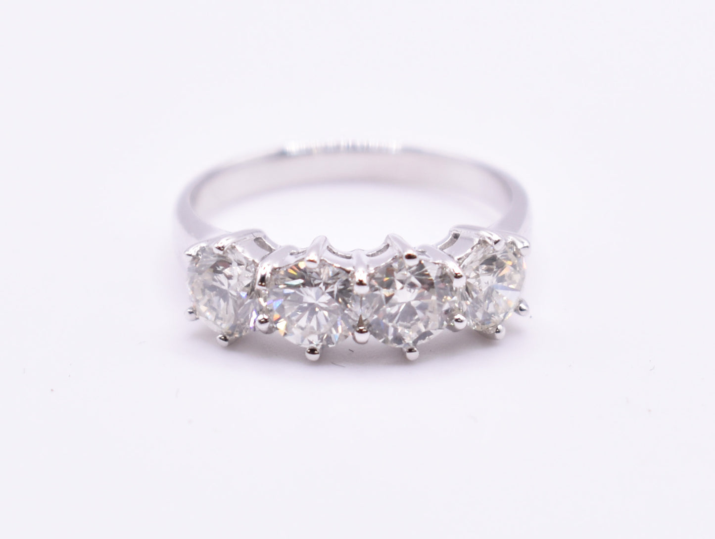 18k White Gold 4 Stone Diamond Ring