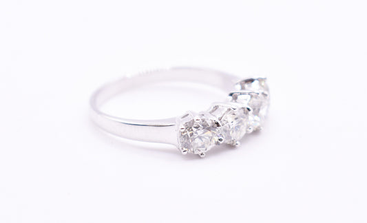 18k White Gold 4 Stone Diamond Ring