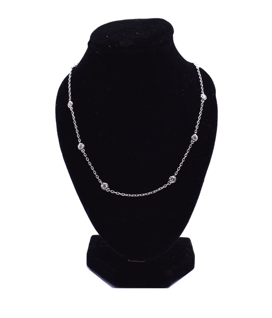 18k White Gold & Diamond Necklace