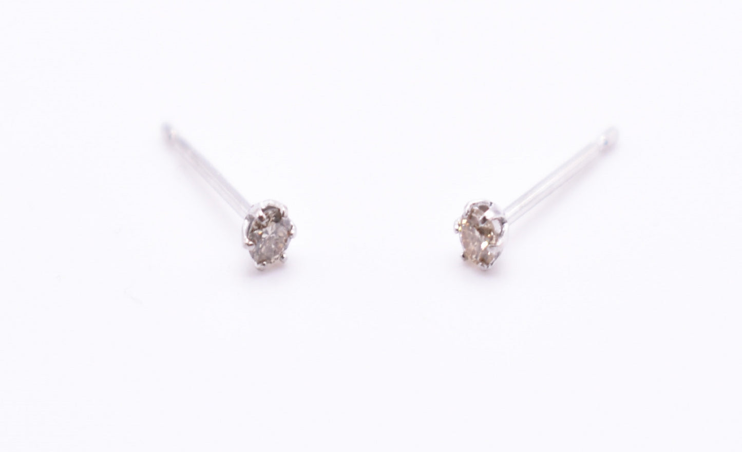 Pair of Platinum Diamond Stud Earrings