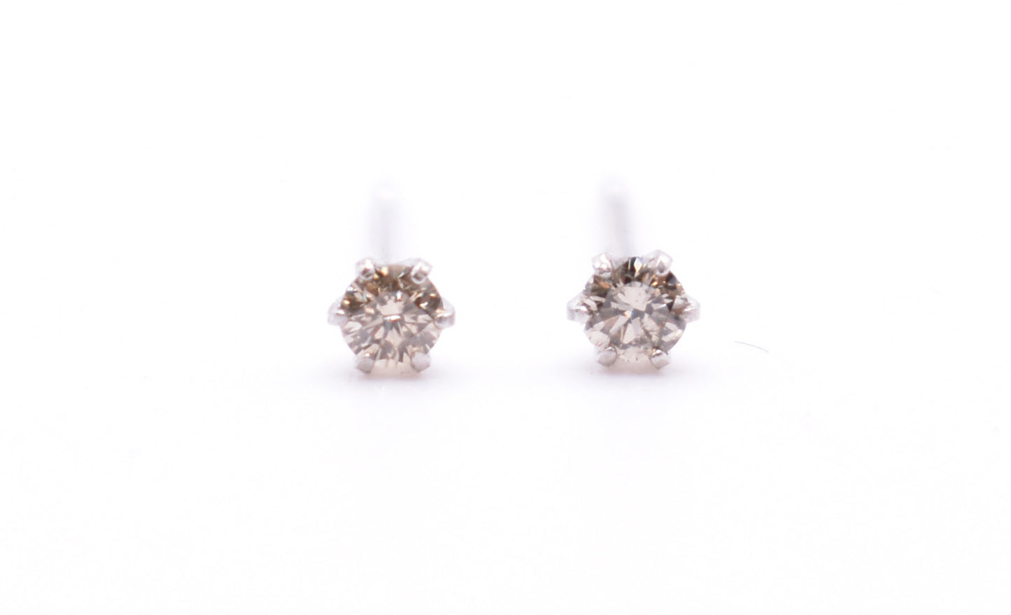 Pair of Platinum Diamond Stud Earrings