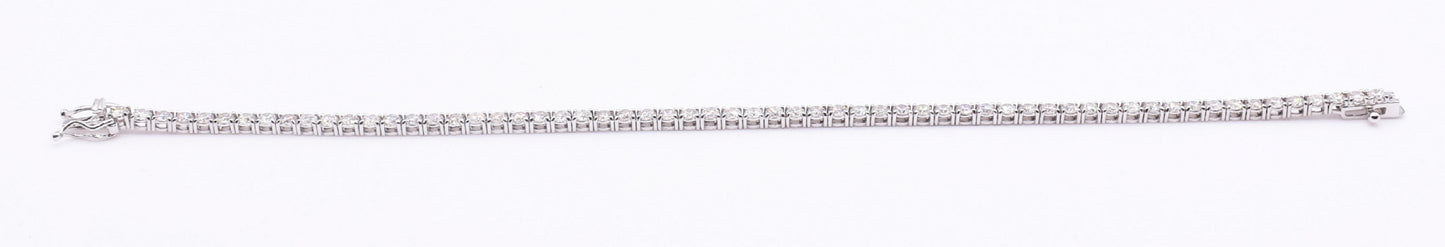 18k White Gold 3.57ct Diamond Line Bracelet