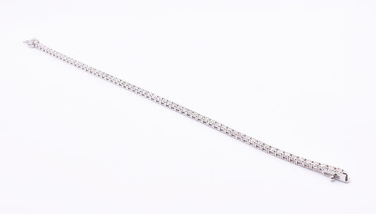 18k White Gold 3.57ct Diamond Line Bracelet