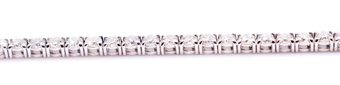 18k White Gold 3.57ct Diamond Line Bracelet