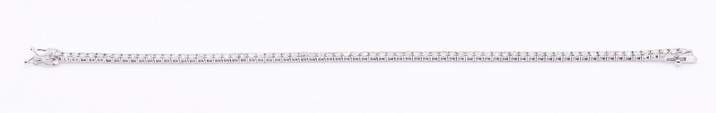 18k White Gold 2.46ct Diamond Line Bracelet