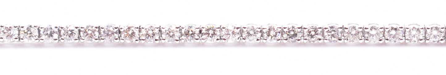 18k White Gold 2.46ct Diamond Line Bracelet